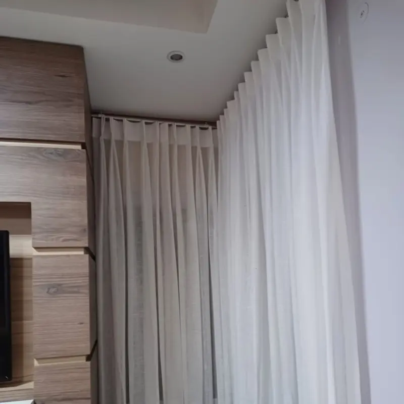Cortina voal prega americana — ateliê Regina Cortinas Cachoeirinha RS