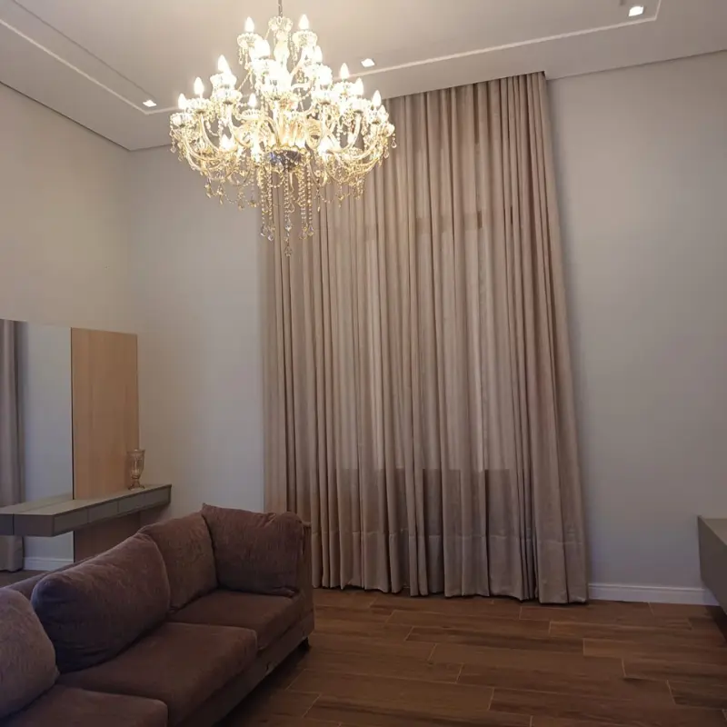 Cortina Wave pé direito alto sob medida — ateliê Regina Cortinas Cachoeirinha RS